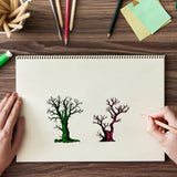 CRASPIRE Halloween, Trees, Nature Wood, Branches, Forest Clear Silicone Stamp Seal for Card Making Decoration and DIY Scrapbooking