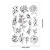 Craspire TPR Stamps, with Acrylic Board, for Imprinting Metal, Plastic, Wood, Leather, Mixed Patterns, Leaf Pattern, 6-1/4x4-3/8 inches(16x11cm)