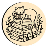 Cat and Book Wax Seal Stamps