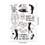 Craspire Golf Clear Stamps Silicone Stamp Seal for Card Making Decoration and DIY Scrapbooking
