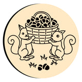 Squirrel Carrying Nuts Wax Seal Stamps