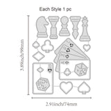 CRASPIRE Playing Cards, Chess, Dice Carbon Steel Cutting Dies Stencils, for DIY Scrapbooking/Photo Album, Decorative Embossing DIY Paper Card