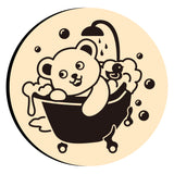 Bear Taking A Bath Wax Seal Stamps
