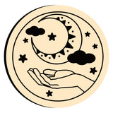 Hand and Moon Wax Seal Stamps