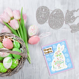 CRASPIRE Easter, Patterned Bunnies, Eggs, Butterflies Carbon Steel Cutting Dies Stencils, for DIY Scrapbooking/Photo Album, Decorative Embossing DIY Paper Card