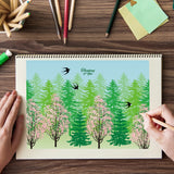 Craspire Tree, Forest, Plants Clear Stamps Silicone Stamp Seal for Card Making Decoration and DIY Scrapbooking