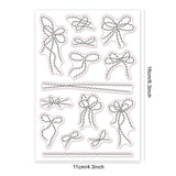 Craspire Bow Knot, Handmade Hemp Rope Knot, Gift Box Knot Clear Stamps Silicone Stamp Seal for Card Making Decoration and DIY Scrapbooking