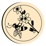 Bee and Peach Blossom Wax Seal Stamps