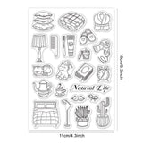 Craspire PVC Plastic Stamps, for DIY Scrapbooking, Photo Album Decorative, Cards Making, Stamp Sheets, Furniture Pattern, 160x110x3mm