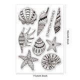 Craspire Starfish Wishes, Seashells, Conch Clear Silicone Stamp Seal for Card Making Decoration and DIY Scrapbooking