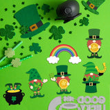 CRASPIRE St. Patrick's Day Gnome, Clover, Gold Coin, Rainbow Carbon Steel Cutting Dies Stencils, for DIY Scrapbooking/Photo Album, Decorative Embossing DIY Paper Card