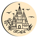 Seaside Castle Coconut Palm Shell Wax Seal Stamps