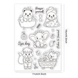 Craspire Bath, Bear, Kitten, Baby Elephant, Fox, Soap, Bath Ball, Shower Gel, Duckling, Scissors, Bone, Comb Clear Silicone Stamp Seal for Card Making Decoration and DIY Scrapbooking