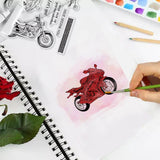 Craspire Motorcycle Travel Vehicle Blessings Clear Silicone Stamp Seal for Card Making Decoration and DIY Scrapbooking