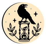 Crow Hourglass Leaves Wax Seal Stamps
