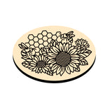 Sunflower Oval Wax Seal Stamps