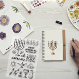 Craspire Hanukkah, Candles Clear Silicone Stamp Seal for Card Making Decoration and DIY Scrapbooking
