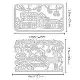 CRASPIRE Christmas Series Carbon Steel Cutting Dies Stencils, for DIY Scrapbooking/Photo Album, Decorative Embossing DIY Paper Card, House, Tree, Snow and Christmas Baubles; Christmas Tree, Elk, Santa Claus, Christmas Present