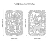 CRASPIRE Carbon Steel Cutting Dies Stencils, for DIY Scrapbooking/Photo Album, Decorative Embossing DIY Paper Card, Christmas, Winter, Christmas Socks, Candy Canes, Bells, Christmas Lights Balls, Cedar, Deer