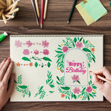 Craspire Flowers, Leaves, Frame, Background Clear Silicone Stamp Seal for Card Making Decoration and DIY Scrapbooking
