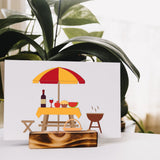 CRASPIRE Picnic Tables and Food Carbon Steel Cutting Dies Stencils, for DIY Scrapbooking/Photo Album, Decorative Embossing DIY Paper Card