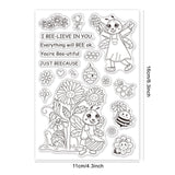 Craspire Bumblebee, Hive, Flower Clear Stamps Silicone Stamp Seal for Card Making Decoration and DIY Scrapbooking