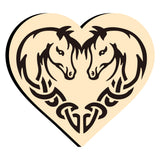 Love Twin Horse Celtic Knot Heart Shaped Wax Seal Stamps
