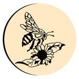 Bee and Sunflower Wax Seal Stamps