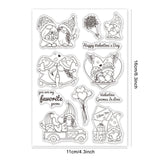 Craspire Love Gnome, Valentine's Day Clear Stamps Silicone Stamp Seal for Card Making Decoration and DIY Scrapbooking