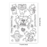 Craspire Love Cats, Angel Cats, Cupid Cats, Couple Cats, Cats, Valentine's Day, Confession, Anniversaries, Yarn Balls, Balloons, Bow, Love Clear Silicone Stamp Seal for Card Making Decoration and DIY Scrapbooking