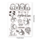 Craspire Clear Stamps Silicone Stamp Seal for Card Making Decoration and DIY Scrapbooking, Including Hedgehog, Valentine