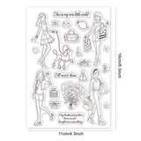 Craspire Shopping Woman, Shopping Woman, Poodle, Bag, Earrings, Necklace, Lipstick, Perfume, Nail Polish, Mushroom, Bow Tie Clear Silicone Stamp Seal for Card Making Decoration and DIY Scrapbooking