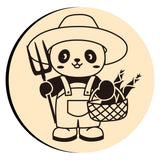 Panda Farmer Wax Seal Stamps
