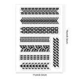 Craspire PVC Plastic Stamps, for DIY Scrapbooking, Photo Album Decorative, Cards Making, Stamp Sheets, Geometric Pattern, 16x11x0.3cm