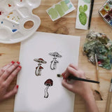 Craspire Mushroom, Month Date Table Border Clear Silicone Stamp Seal for Card Making Decoration and DIY Scrapbooking