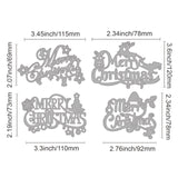 CRASPIRE 4Pcs 4 Styles Carbon Steel Cutting Dies Stencils, for DIY Scrapbooking/Photo Album, Decorative Embossing DIY Paper Card, Christmas Themed Pattern, 1pc/style