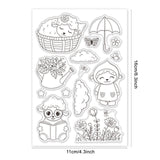 Craspire Sheep, Book, Garden, Butterfly, Dream, Clouds Clear Stamps Silicone Stamp Seal for Card Making Decoration and DIY Scrapbooking