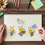 Craspire Bees, Honey, Happy Birthday, Insects, Flowers Clear Stamps Silicone Stamp Seal for Card Making Decoration and DIY Scrapbooking