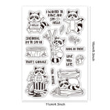 Craspire Raccoon Clear Silicone Stamp Seal for Card Making Decoration and DIY Scrapbooking