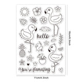 Craspire Flamingos, Island, Summer Clear Silicone Stamp Seal for Card Making Decoration and DIY Scrapbooking