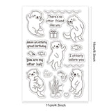 Craspire Otter Clear Silicone Stamp Seal for Card Making Decoration and DIY Scrapbooking