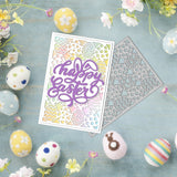 CRASPIRE Easter Background, Bunny, Eggs Carbon Steel Cutting Dies Stencils, for DIY Scrapbooking/Photo Album, Decorative Embossing DIY Paper Card