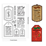 Craspire Custom PVC Plastic Clear Stamps, for DIY Scrapbooking, Photo Album Decorative, Cards Making, Label Pattern, 160x110x3mm