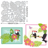 CRASPIRE Toucan, Twigs, Flowers, Leaves, Butterfly, Tropical Plants Carbon Steel Cutting Dies Stencils, for DIY Scrapbooking/Photo Album, Decorative Embossing DIY Paper Card