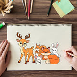 Craspire Autumn, Animals, Thanks, Pumpkin, Deer, Fox, Leaf, Fruit Clear Silicone Stamp Seal for Card Making Decoration and DIY Scrapbooking
