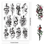 Craspire Custom PVC Plastic Clear Stamps, for DIY Scrapbooking, Photo Album Decorative, Cards Making, Snake Pattern, 160x110x3mm