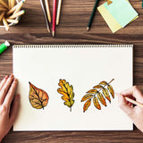 Craspire Autumn, Fallen Leaves, Maple Leaves, Acorns, Hello Clear Silicone Stamp Seal for Card Making Decoration and DIY Scrapbooking