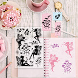 Craspire PVC Plastic Stamps, for DIY Scrapbooking, Photo Album Decorative, Cards Making, Stamp Sheets, Fairy Pattern, 16x11x0.3cm