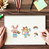 Craspire Happy Pride Day, Rainbow, Party Parade, Bear, Rabbit, Cat Clear Silicone Stamp Seal for Card Making Decoration and DIY Scrapbooking