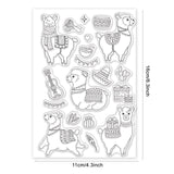 Craspire Alpaca, Drum, Piano, Cactus, Gift Box, Leaves, Hat, Lanterns, Leaves Clear Silicone Stamp Seal for Card Making Decoration and DIY Scrapbooking